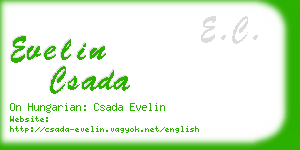 evelin csada business card